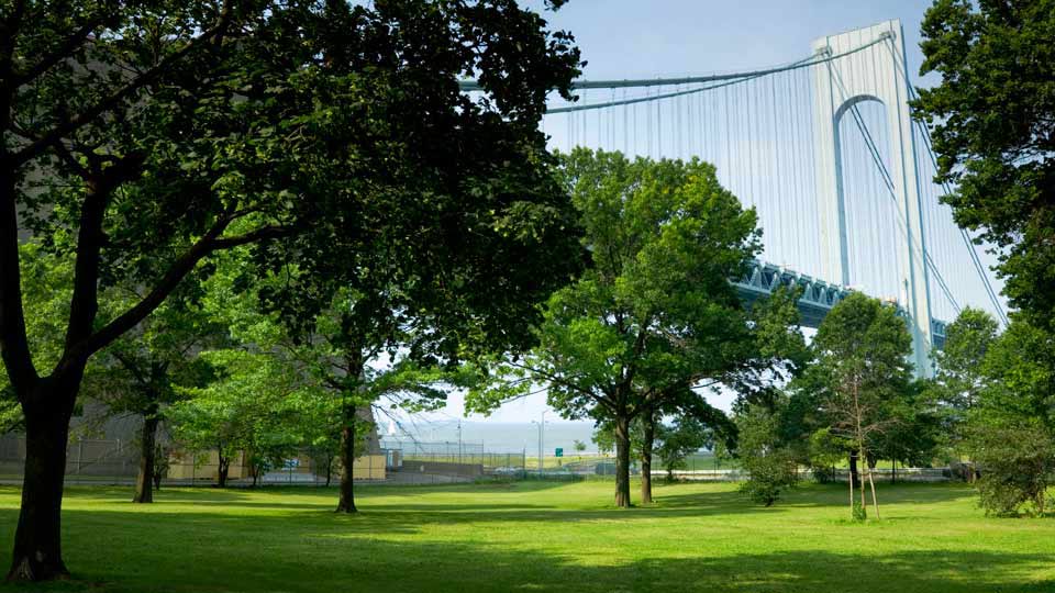 Bridge with Manhattan Skyline