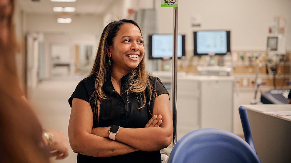 Nurse Stands in Emergency Department
